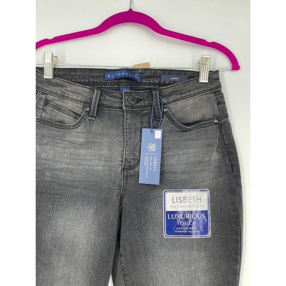 NWT Bandolino Lisbeth Curvy Fit Jeans Womens sz 6 Madera Light Black Skinny Leg - Picture 6 of 7